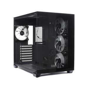 EASE Tempered Glass Gaming Case-Black (EC124B) 