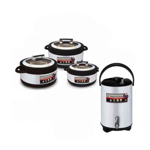 Easy Shop 3 Hotpot And 1 Cooler Set Of 4