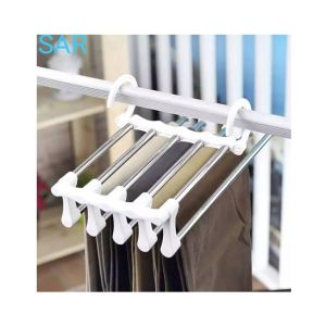 Easy Shop 5 in 1 Folding Stainless Steel Hanger