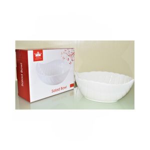 Easy Shop Mint Leaf Salad Bowl White