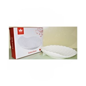 Easy Shop Mint Leaf Salad Dish White