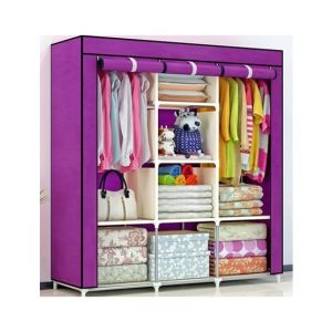 Easy Shop Rexzin Cloth Hanging Wardrobe Purple