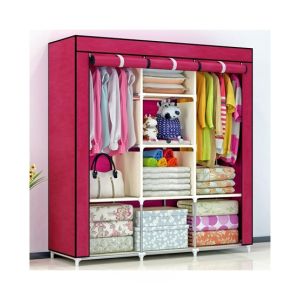 Easy Shop Rexzin Cloth Hanging Wardrobe Red