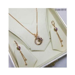 Effy Collections Gold Plated Locket Set With Chain (DC-0013)