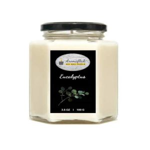 Aromaflick Eucalyptus Soy Hexagonal Jar Candle