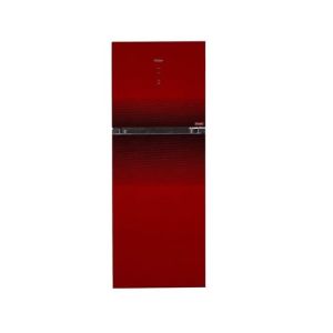 Haier Digital Inverter Freezer-On-Top Glass Door Refrigerator 10 Cu Ft Red (HRF-306IDR)