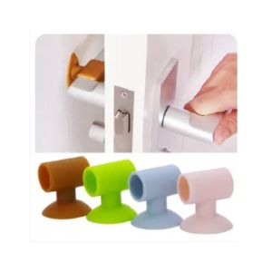 Ferozi Traders Flexible Door Stopper Silicone Wall - 4Pcs