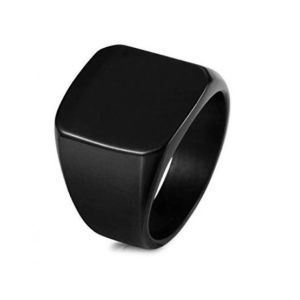 Ferozi Traders Plated Finger Ring for Men Black