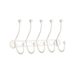 Premier Home Chic Wall Screw Fixing 10 Hook Hanger - Cream (509737)