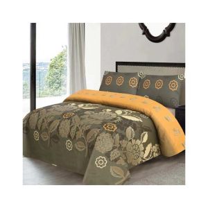 Araaish King Size Cotton Bedsheet Set - 3 Pcs-Forest Green