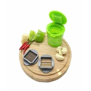 G-Mart Mini Garlic Chopper & Slicer - Green