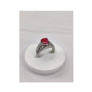 Gilgit Bazaar Ruby Stone Silver Ring (21)