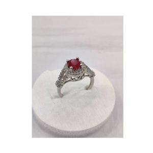 Gilgit Bazaar Ruby Stone Silver Ring (24)