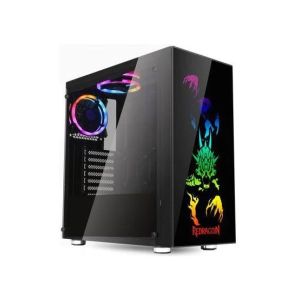 Redragon Steel Jaw Pro 2 RGB Fan ATX Mid Tower Gaming PC Case (GC608)