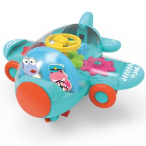 Shopeasy Lit Airplane Toy With Transparent Body And Flashing Lights