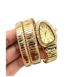 Charming Closet Snake Style Chain Women Watch-Golden