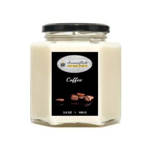 Aromaflick Coffee Hexagonal Jar Soy Candle