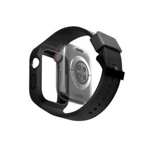 Uniq Monos Hybrid Case and Strap For Apple Watch Series 1-8 Midnight Black