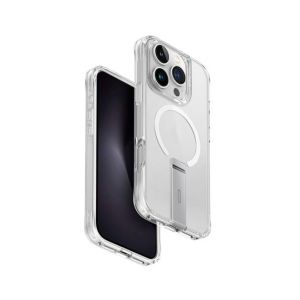 Uniq Eleva Magclick Phone Case with Stand For iPhone 16 Pro - Clear