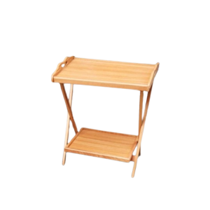 Easy Shop Wooden Two Flappers Tea Trolley (0459)