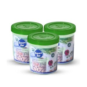 Appollo Smart Jar Small (Pack Of 3)-Olive