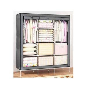 Israr Mall 3 Door Collapsible Wardrobe Grey