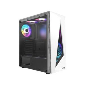 Boost Jaguar 3 RGB Fans ATX & M-ATX Gaming PC Case - White