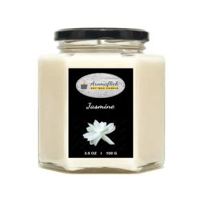 Aromaflick Jasmine Hexagonal Jar Soy Candle