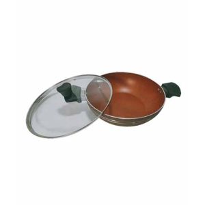 king Bazar 28cm Marble Coated Nonstick Wok Copper