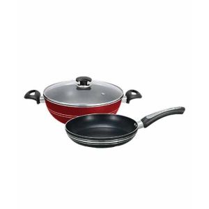 king Bazar Nonstick 28cm Wok With 22cm Fry Pan