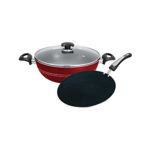 king Bazar Nonstick Wok With Tawa (Pack of 2)