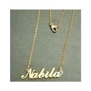 King Nabila Name Gold Platted Necklace