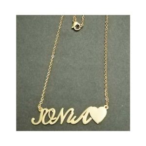 King Sonia Name Gold Platted Necklace