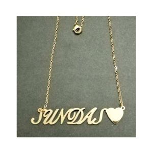 King Sundas Name Gold Platted Necklace