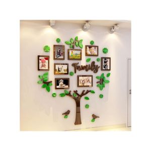 LookNBuy Family Tree With Blossom Flowers Acrylic Wall Art (0080)