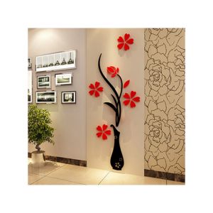 LookNBuy Flower Vase Wall Art (0078)