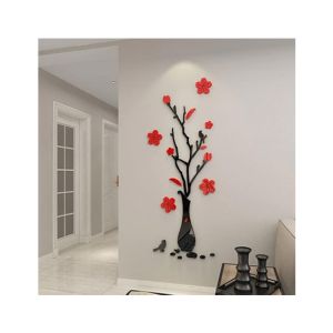 LookNBuy Lily Flower Vase Acrylic Wall Art (0063)