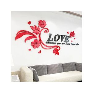 LookNBuy Love Flower Pattern Wall Art (0060)