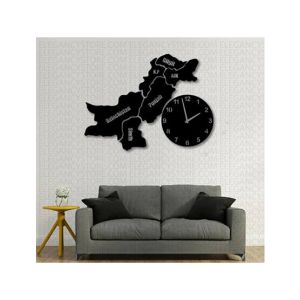 LookNBuy Pakistan Map Wall Clock Wall Art (0055)