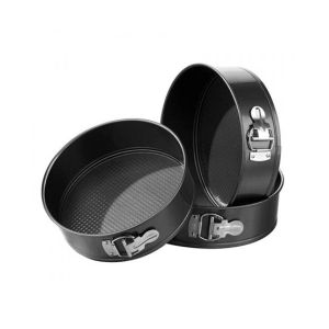 Premier Home Non-Stick Spring Form Cake Tin - Set Of 3 Black (506203)