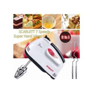 M.Mart 180W Plastic Hand Mixer Beater - White