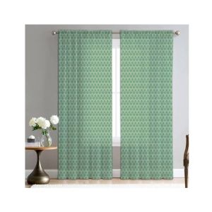 Maguari Banarsi Net Curtain Green