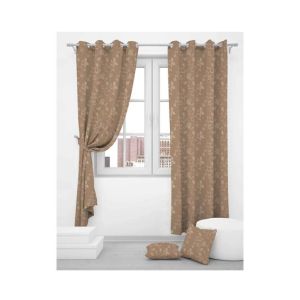 Maguari Jacquard Curtain 2 Pcs Brown (0106)