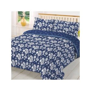 Maguari Paisley Design Double Bed Blue (0370)