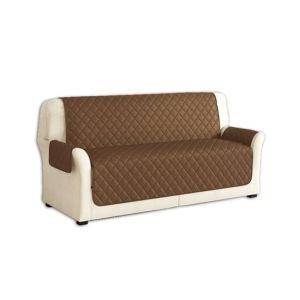 Maguari Quilted 5 Seater Sofa Cover Brown