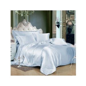 Maguari Soft Silk Shine Comforter Bed Set Sky Blue