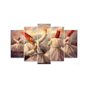 Maguari Sufism Canvas Small Wall Frame 5 Pcs (0706)