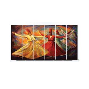 Maguari Sufism Oil Painting Small Wall Frame 6 Pcs (0700)