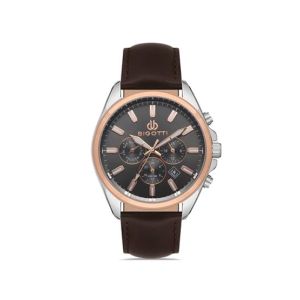 Bigotti Leather Men's Watch Brown (BG.1.10329-3)