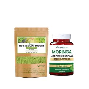 Alnafeespure Moringa Leaf Powder 500g with 30 Capsules - Deal 7